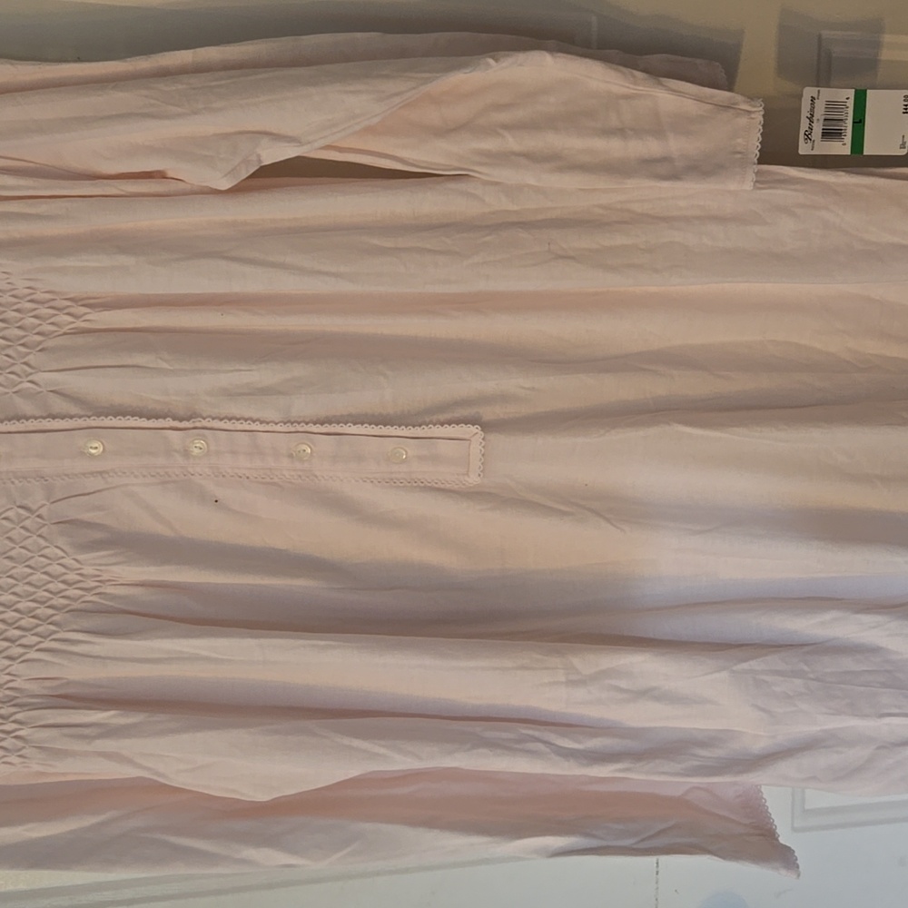 Vintage Barbizon Pink Long Sleeve Nightgown - Picture 3 of 7
